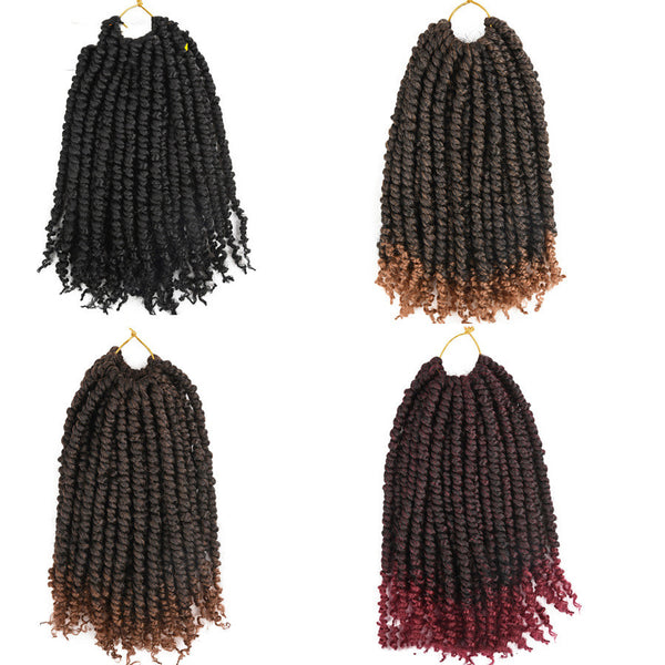 TOMO Pre-twisted Passion Twist Crochet African Dirty Braids Crochet Hair - JIMY 
