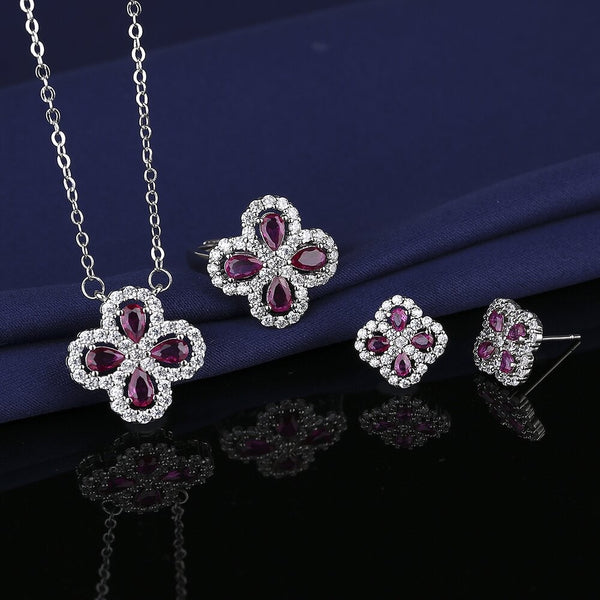 Pendant Necklace Set With Ring For Women - JIMY 