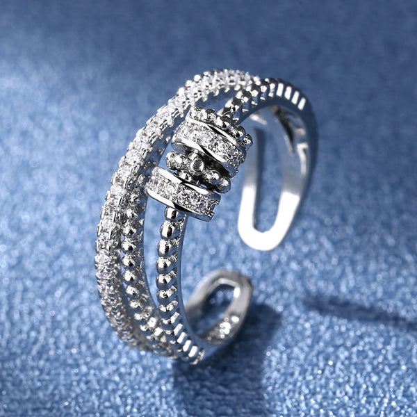 New Rings Come And Go Diamond-studded Rotating Rings - JIMY 