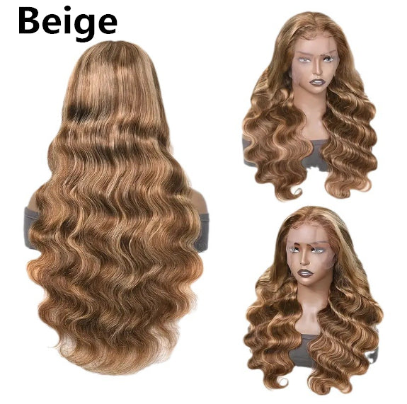 Front Lace Wig Medium Large Wave Long Curly Hair Full-head Wig Style - JIMY 