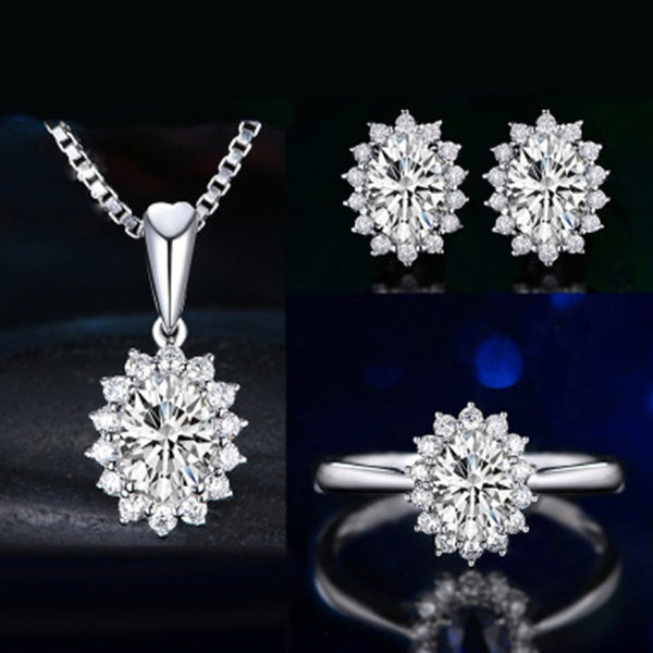 Pendant Necklace Set With Ring For Women - JIMY 