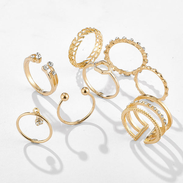 Diamond set of 8 rings - JIMY 