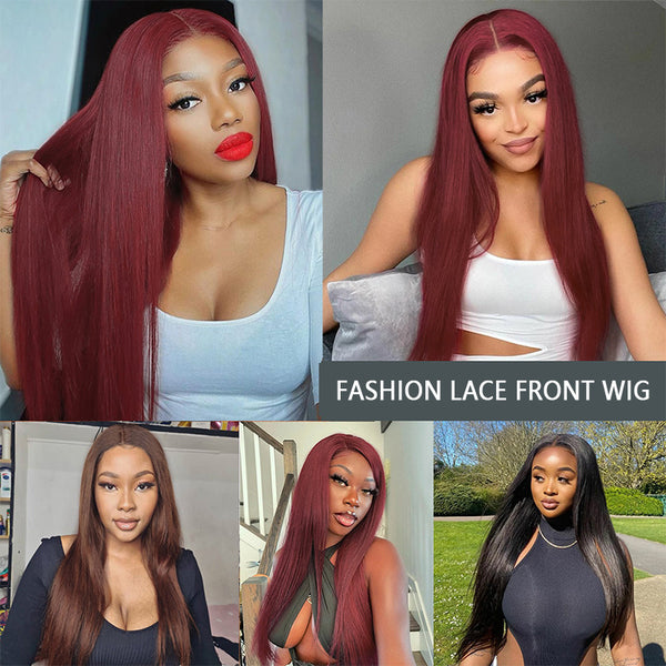 Women's Lace Front Long Straight Wig Head Cover - JIMY 