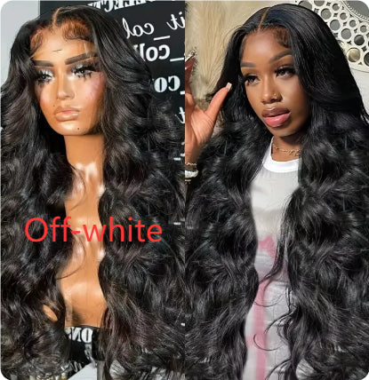 Natural High-temperature Fiber Front Lace Wig Female Medium Big Wave - JIMY 