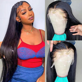 Straight Human Hair Headpiece Wig - JIMY 