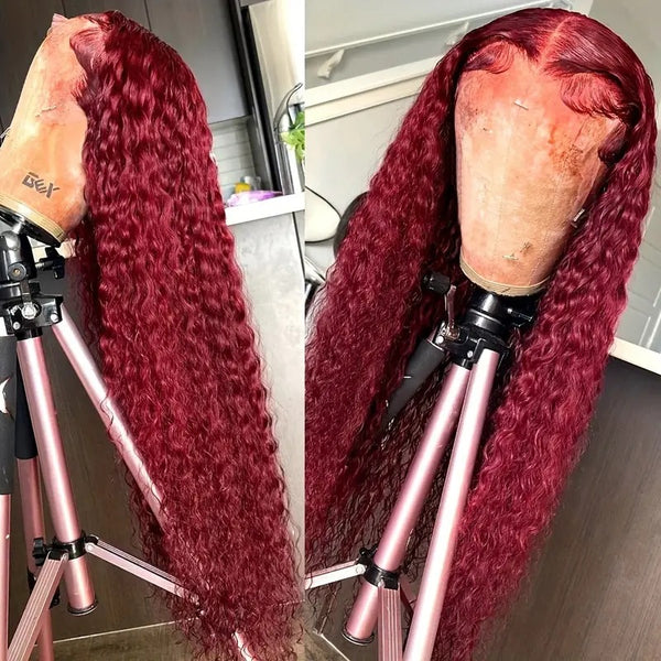 Fashionable Wine Red Curly Hair Wig - JIMY 