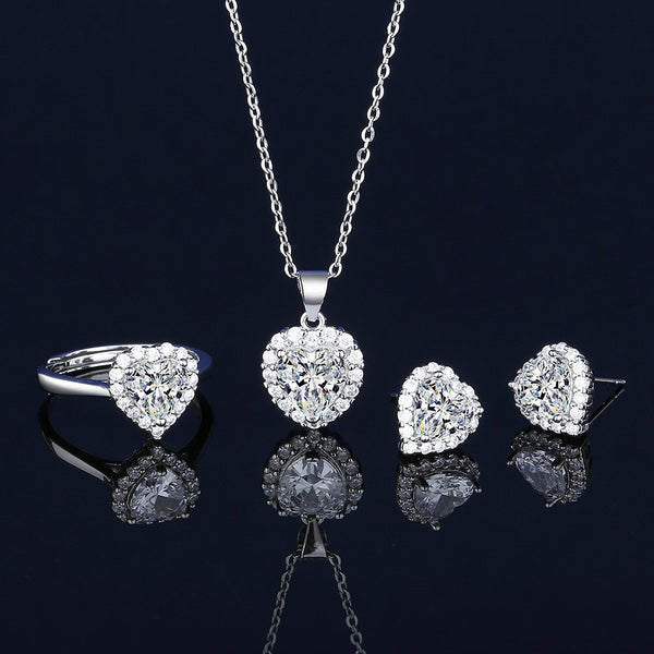 Pendant Necklace Set With Ring For Women - JIMY 