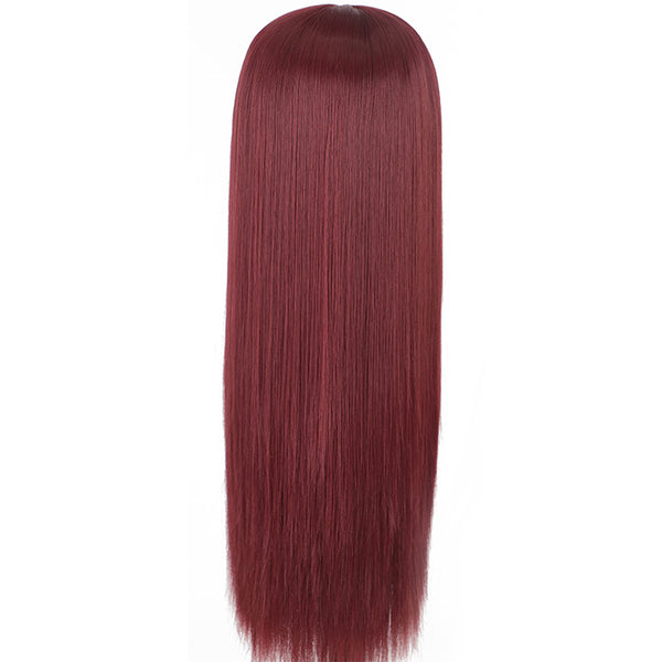 Women's Lace Front Long Straight Wig Head Cover - JIMY 