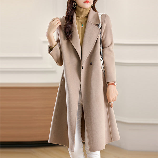 Women's Versatile Waist-cinching Figure-flattering Wool Coat - JIMY 