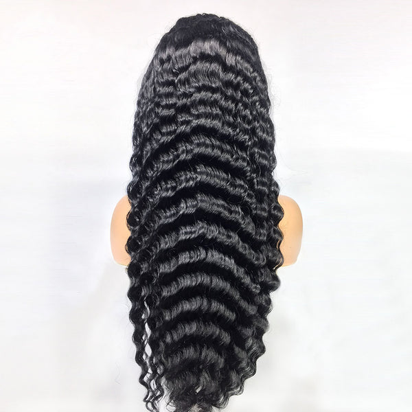 Deep Wave Human Hair Lace Frontal Wigs - JIMY 