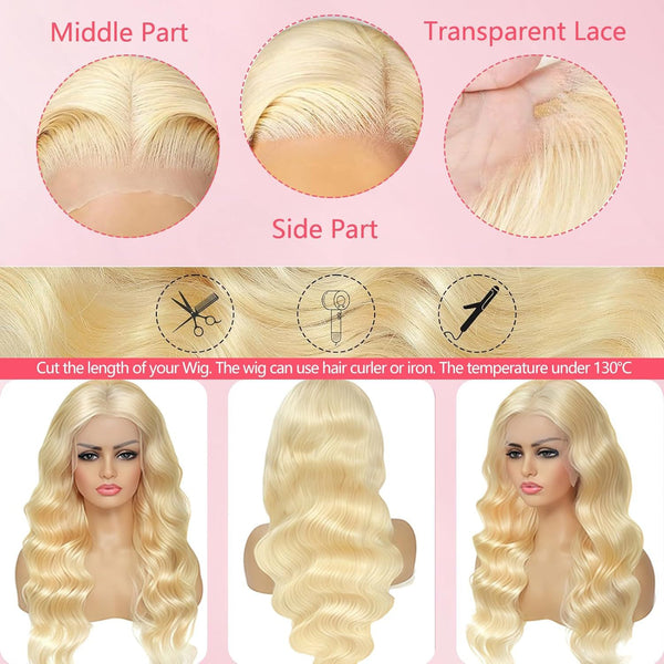 Hand-woven Front Lace Synthetic Wigs Golden Big Wave Long Curly Hair - JIMY 
