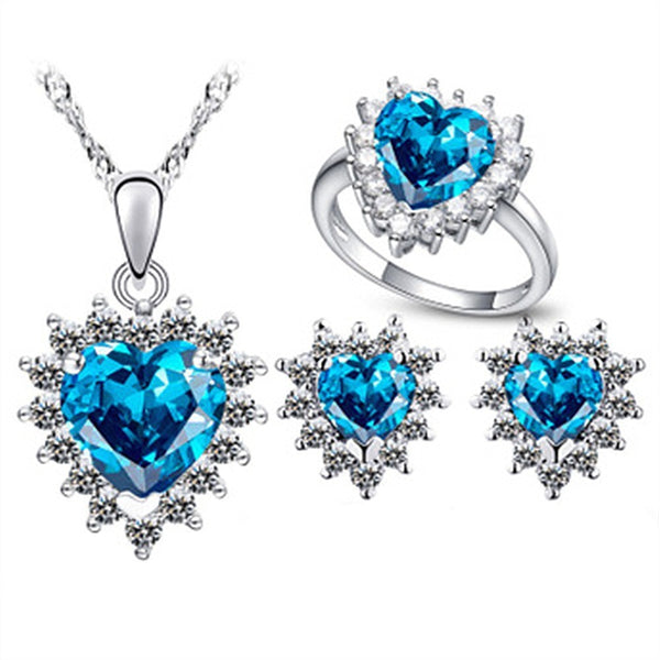 Pendant Necklace Set With Ring For Women - JIMY 