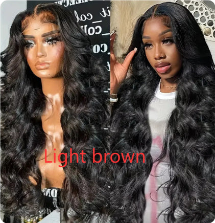 Natural High-temperature Fiber Front Lace Wig Female Medium Big Wave - JIMY 