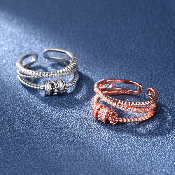 New Rings Come And Go Diamond-studded Rotating Rings - JIMY 