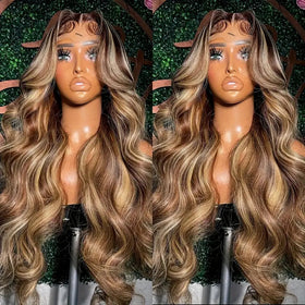 Front Lace Wig Medium Large Wave Long Curly Hair Full-head Wig Style - JIMY 