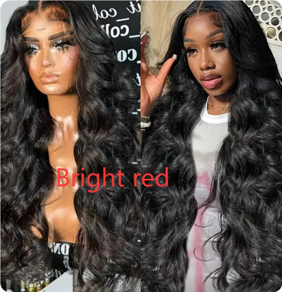 Natural High-temperature Fiber Front Lace Wig Female Medium Big Wave - JIMY 