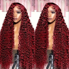 Fashionable Wine Red Curly Hair Wig - JIMY 