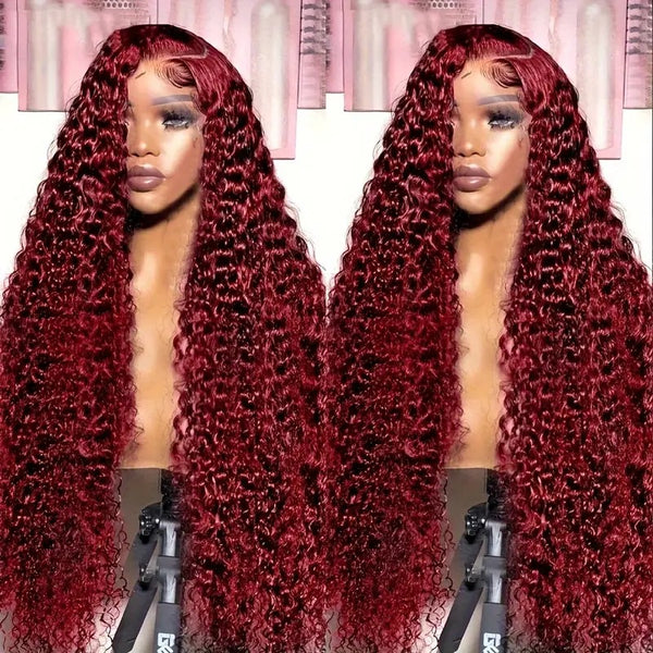 Fashionable Wine Red Curly Hair Wig - JIMY 