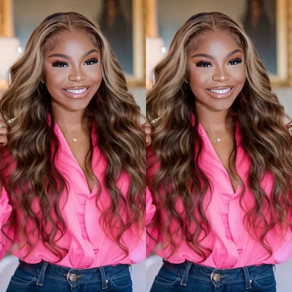 Front Lace Wig Medium Large Wave Long Curly Hair Full-head Wig Style - JIMY 