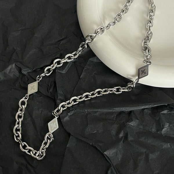 Mangxing Cross Necklace Set Edgy Hip-Hop Style - JIMY 