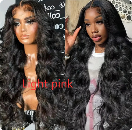 Natural High-temperature Fiber Front Lace Wig Female Medium Big Wave - JIMY 