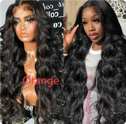 Natural High-temperature Fiber Front Lace Wig Female Medium Big Wave - JIMY 