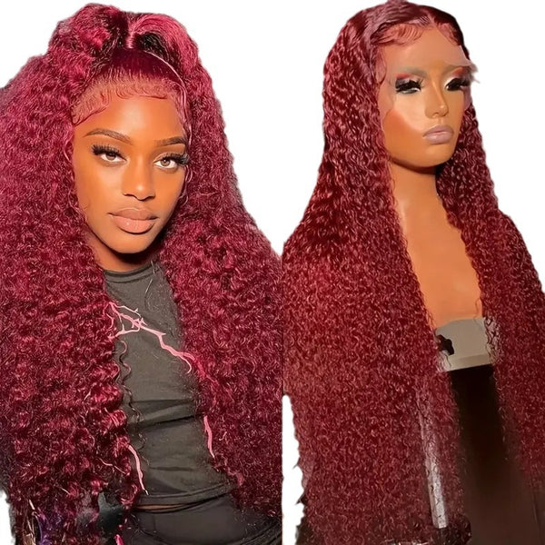 Fashionable Wine Red Curly Hair Wig - JIMY 