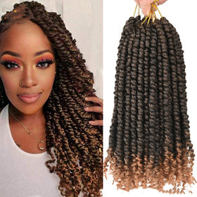 TOMO Pre-twisted Passion Twist Crochet African Dirty Braids Crochet Hair - JIMY 