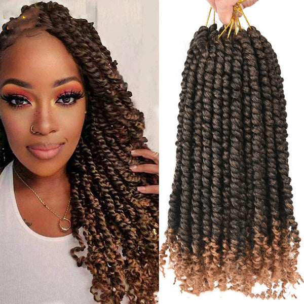 TOMO Pre-twisted Passion Twist Crochet African Dirty Braids Crochet Hair - JIMY 