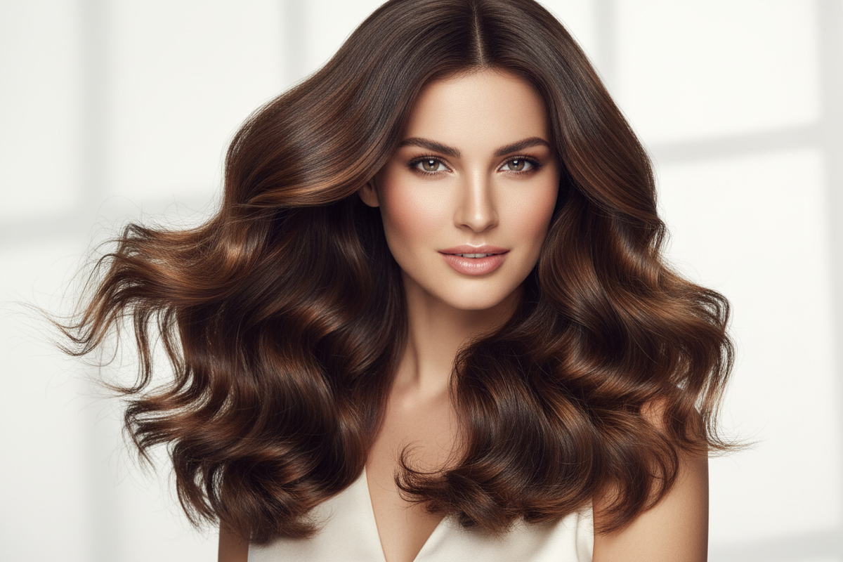 create a hair models image in close pic pose