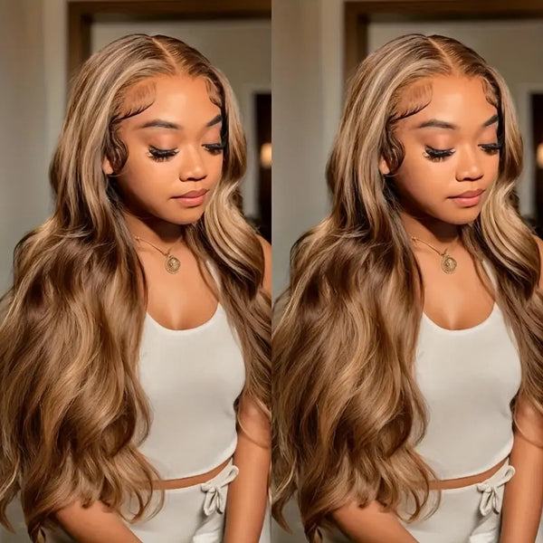 Front Lace Wig Medium Large Wave Long Curly Hair Full-head Wig Style - JIMY 