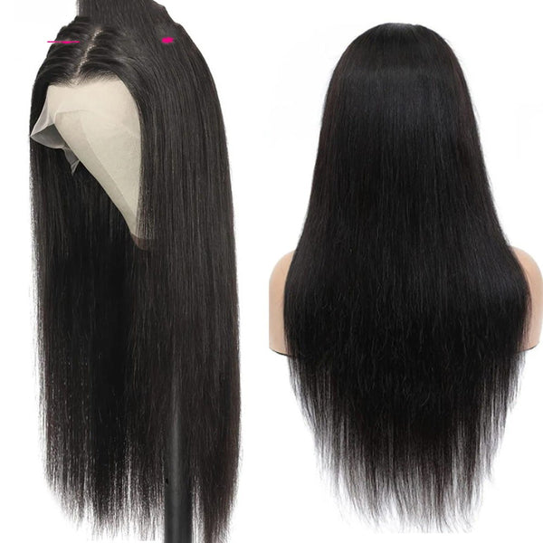 Straight Human Hair Headpiece Wig - JIMY 