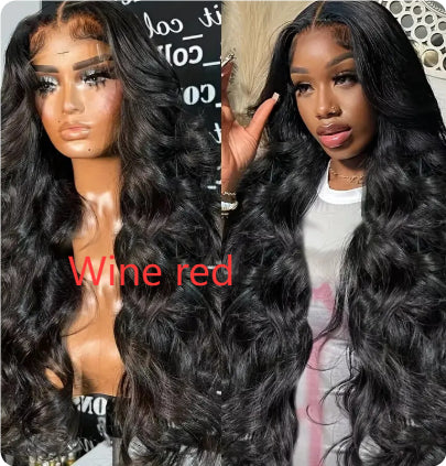 Natural High-temperature Fiber Front Lace Wig Female Medium Big Wave - JIMY 
