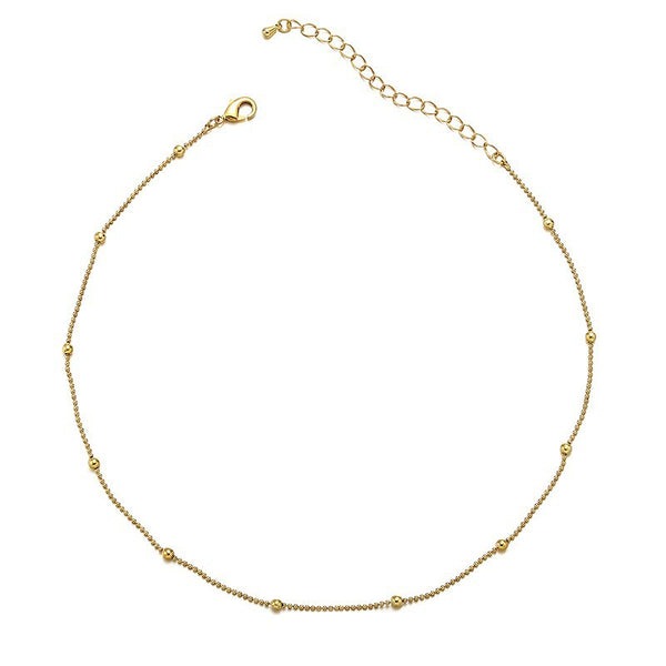 Minimalist And Cold Ins Style Fashionable Design Natural Stone Beaded Necklace - JIMY 