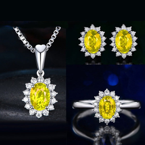 Pendant Necklace Set With Ring For Women - JIMY 