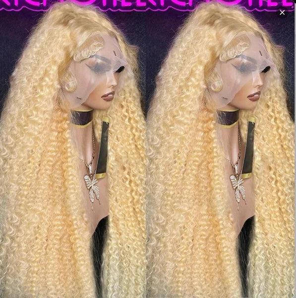 Women's Wig Front Lace Small Roll Brown Long Curling Iron Set - JIMY 